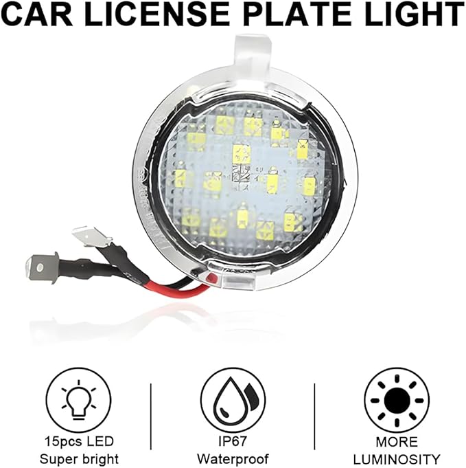 2PCS Car LED Side Mirror Puddle Lights, Vehicle Puddle Lamp Indicator, Automotive Mirror Signal LED Lamps Replacement Accessories, Compatible with Explorer Edge Mondeo (Blue)