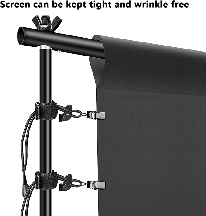Photography Umbrella Lighting Kit with 85w Led Bulb,Muslin Backdrop (White Black), Backdrop, Clips Clamp,8.5 * 10ft Photo Background Photography Stand System for Photo Video Studio Shooting