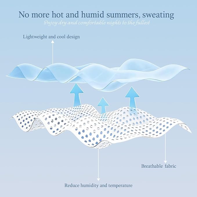 Cooling Blanket Queen Size, 90"x90" Cooling Blankets for Hot Sleepers, Cold Blanket Thin Lightweight Breathable Soft for Couch Bed, Lightweight Blanket Keep Cool for Night Sweats
