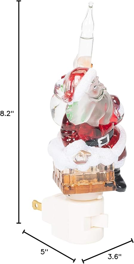 Roman 7 Inch Santa Chimney Bubble Night Light