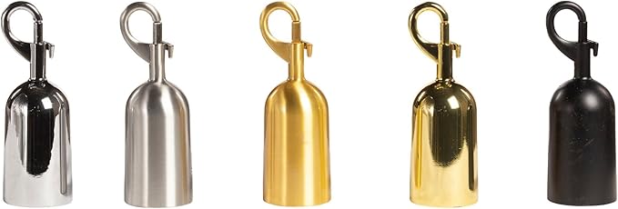 Montour Line Velvet Hanging Stanchion Rope Foam Core, 8 Foot Gray Rope with Polished Brass Snap Ends