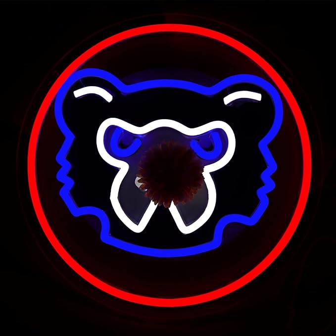 Balanar Baseball Neon Sign for Sport Club Wall Decor,Dimmable Baseball Sport LED Neon Light For Man Cave Or Garage, Bar,Dorm Room, Party,Game Room Decoration （12.2 * 12.2 inches）
