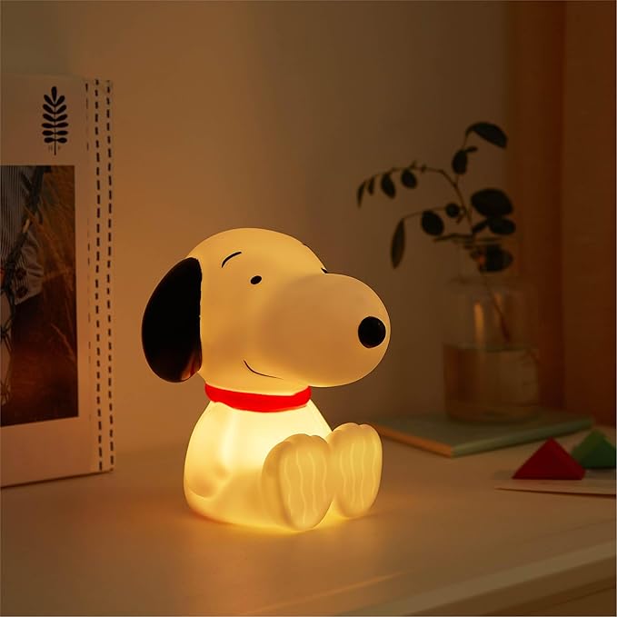 Peanuts Snoopy Squishy Light Light 6" Soft LED Mood Lamp for Decor, Kids Bedrooms, Collectors & Gift Giving