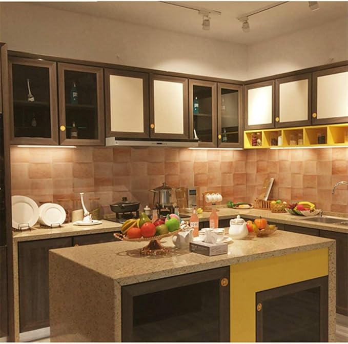 inShareplus LED Under Cabinet Lighting, 13 inch Dimmable, Warm White 3500K, CRI90+, 450Lumens, DC 12V Ultra Thin Under Counter Kitchen Lighting for Kitchen, Shelf, Cupboard, Black, 3 Pack