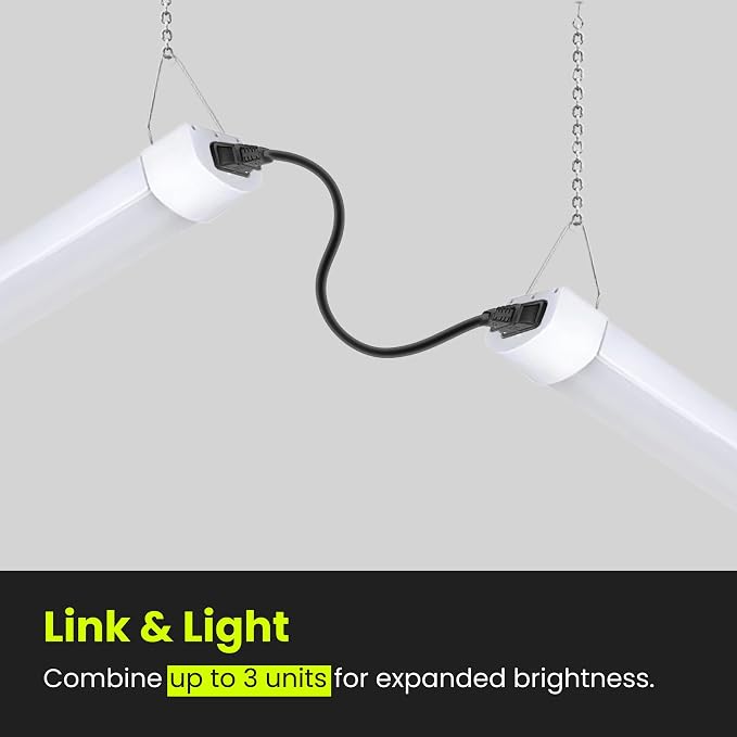 Feit Electric 4 ft. Smart WiFi 105-Watt LED Shop Light, No Hub Required, Alexa or Google Assistant, 3000K/4000K/5000K Color Temperature CCT Changing, SHOP/4/HO/CCT/AG