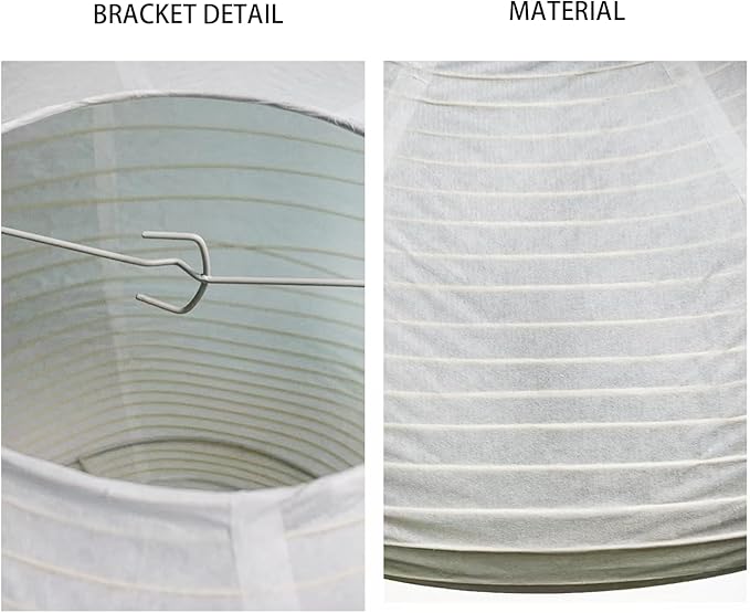 White Doughnut Lampshade(16.93inch/43cm) Cotton Paper Lampshade,Japanese-style Simple Foldable ceiling light, Suitable for Indoor Bedroom, Living Room and Room Decoration