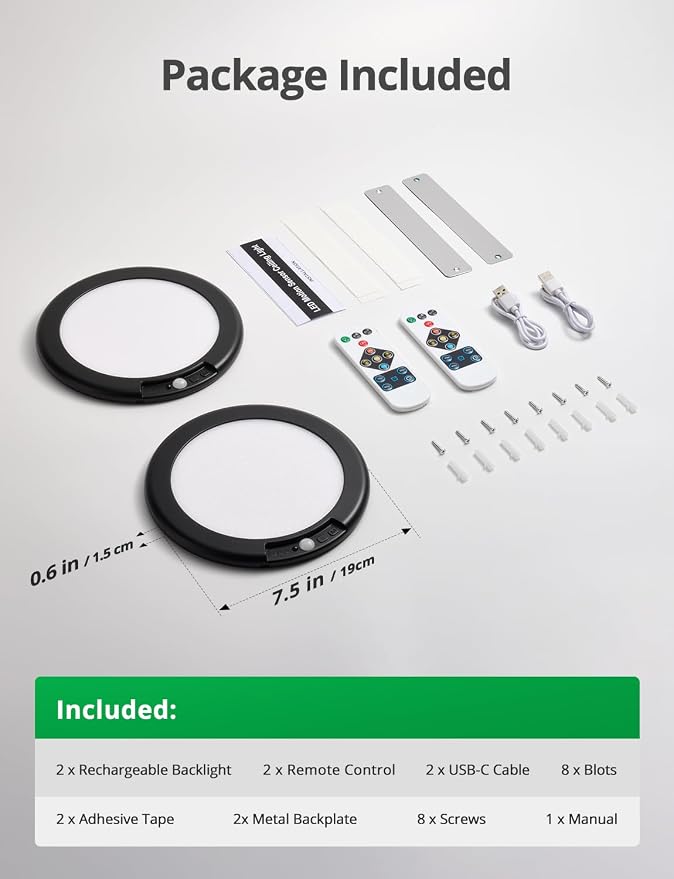 Bojim Rechargeable Motion Sensor Ceiling Light with Remote Battery Operated Shower Lighting for Inside, Wireless Magnetic Closet Light Dimmable for Bathroom Laundry Garage Pantry Hallway 2 Pack
