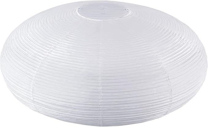 White Oval Paper Lanterns, 22" Large Hanging Paper Lantern Shade, 1 Pack | Chinese/Japanese Paper Pendant Lampshade, Handmade, for Party Decoration, Wedding, Home Decor Ceiling Lamp shade