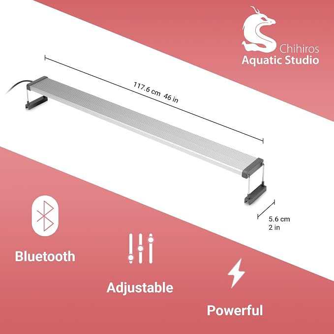 Chihiros B Series - Full Spectrum Dimmable Freshwater Aquarium LED Light, App Controlled for Planted Tank Aquascaping - Fits 120-140CM - B120