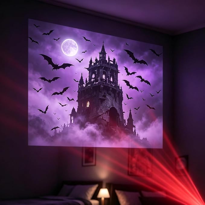 Plug and Play HD Star Projector Halloween 6 Disk Set, 2026 New Projector