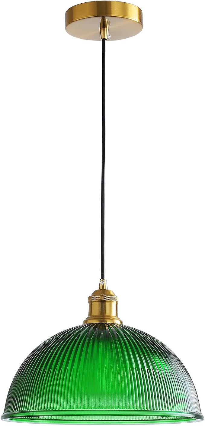 XZHGCEE Vintage Pendant Light Fixtures: Glass Pendant Lights Kitchen Island, Modern Green Chandelier Pendant Light Fixture for Bedroom Dining Room
