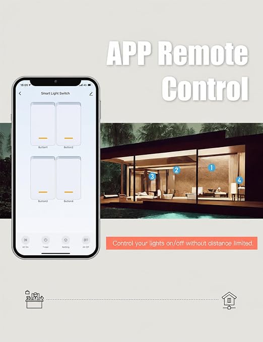 MOES WiFi Smart Light Switch 3 Gang, Neutral Required, Black | Inteligente Single Pole Switch, Compatible with Alexa Google Assistant, Remote Control, No Hub Required
