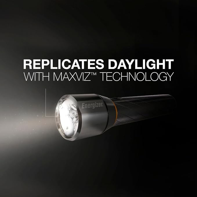 Energizer Vision HD Extra Performance LED Flashlight with Digital Focus, Durable and Bright Flashlight for Hurricane Supplies and Camping Gear, Flash Light with AA Batteries Included, Pack of 1