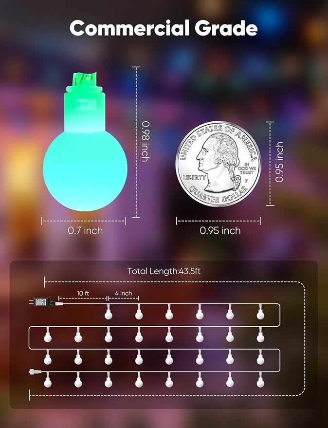 Minetom Color Changing Globe String Lights, 33 Feet 100 Led Fairy Lights Plug in with Timer Remote, Christmas Lights for Camping Dorm Party Wedding Indoor Outdoor Decoration (16Color + Multicolor)