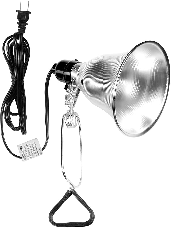 Simple Deluxe Clamp Lamp Light 60 Watt with 5.5 Inch Aluminum Reflector (no Bulb Included), 6 Feet Cord, 1 Pack, Black, New Version