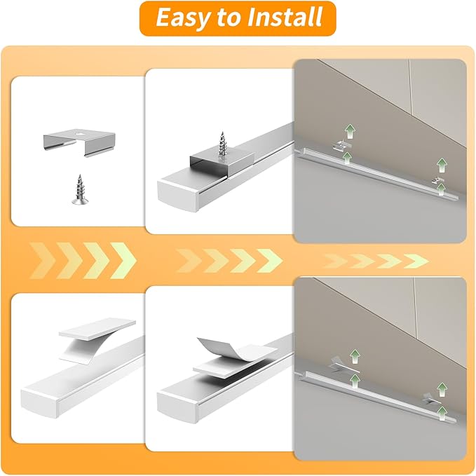 USB Plug-in Motion Sensor Light, Night/Day/ON Modes, Bright&Dimmable | 2-Row LED, 14" Under Cabinet Lighting Indoor for Kitchen, Cabinet, Closet - 4000K Neutral White, 2-Bar Linkable