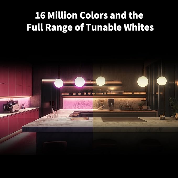 Aqara Thread/Zigbee Smart LED Light Bulb T2 GU10,Tunable White(2000K-9000K) | RGB Color Changing Light Bulb with 16 Million Colors, Matter, Works with HomeKit, Alexa, Google
