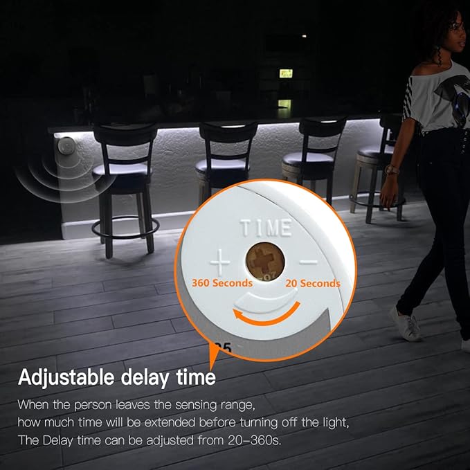 5V USB Motion Sensor COB LED Light Strip 3.3FT/1M Motion Activated Indoor Under Bed Lights Under Cabinet Lights 6500K White Neon LED Strip for Stairs, Under Bed, Closet, Cabinet