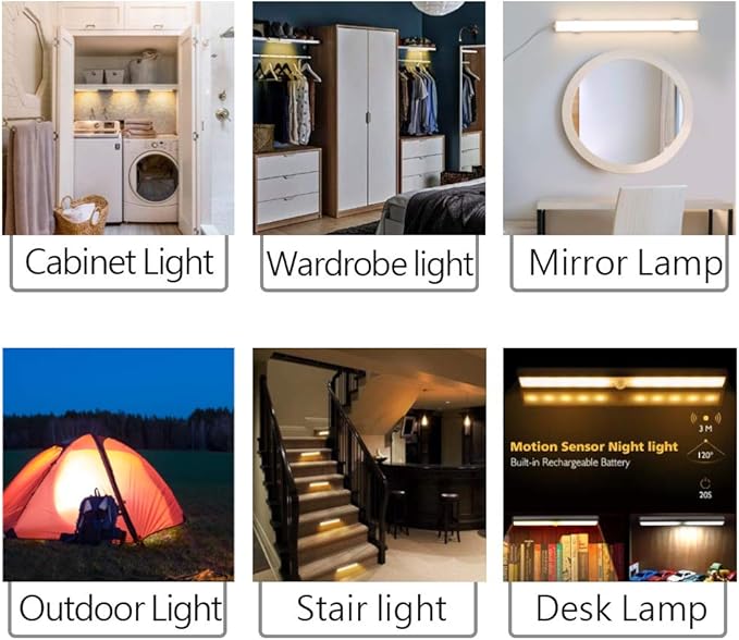 Dimmable Under Cabinet Lighting, 3 Color Temperature Portable USB Reading Strips Craft Light Eye-Care LED Desk Reading Lamp Light Great for Craft Table, Pianos, Music Stands, Kitchen, Shelf