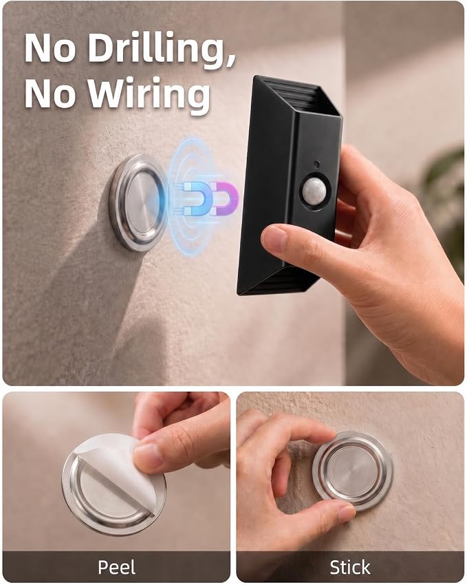 EZVALO Motion Sensor Wall Light with Remote Control, Rechargeable Wall Sconce, 3 Color Temps, Dimmable, Magnetic, LED Indoor Wireless Wall Lamp, 4000mAh, for Hallway, Stair, Entryway, Renters