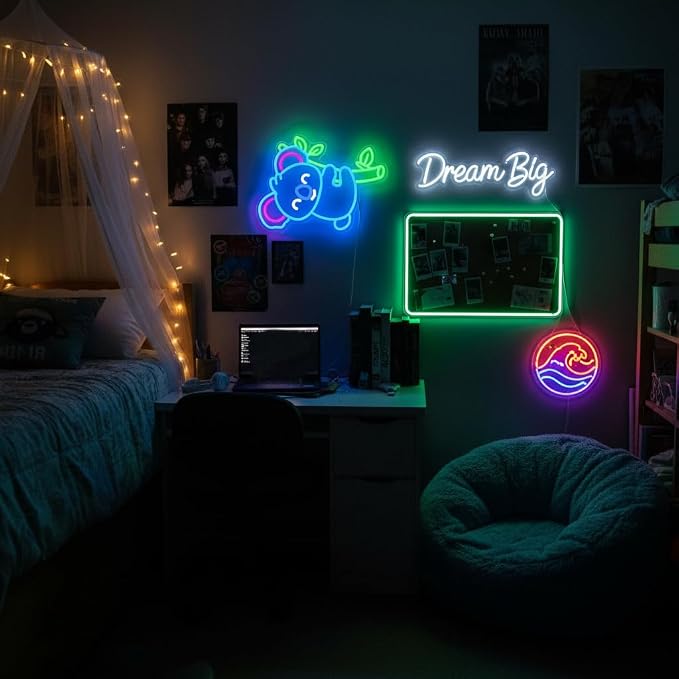 Koala Neon Sign Dimmable LED Animal Neon Sign for Kids Room Wall Decor | Cute Koala Design Creates a Cozy Atmosphere for Nursery Baby Room Playroom Bedroom Office Animal Theme Decorations Gift Ideas