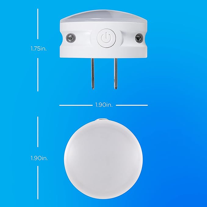 Lights by Night Color Changing Mini LED Night Light, Plug-in, Dusk to Dawn Sensor, Compact, 3 Modes, Ambient Lighting, for Kids or Adults, Bedroom, Bathroom, Nursery, Hallway, 2 Pack, 73683