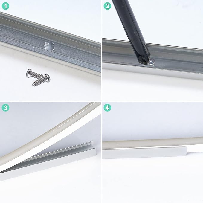 GZBtech 6 Pack Neon Rope Light Aluminum Channels, U-Shape Track Mounting Channels Mounting Bracket for 8mm*16mm LED Neon Strip Lights