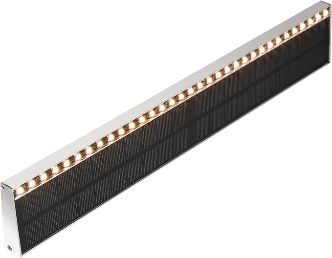 Solar Step Lights Outside, 33 Focused LEDs, Stair Light, 1PK | Downward Lighting, High Brightness, Modular, Waterproof Aluminum, Risers, Deck, Curbsides, Planter Edges, Warm White, 3000K