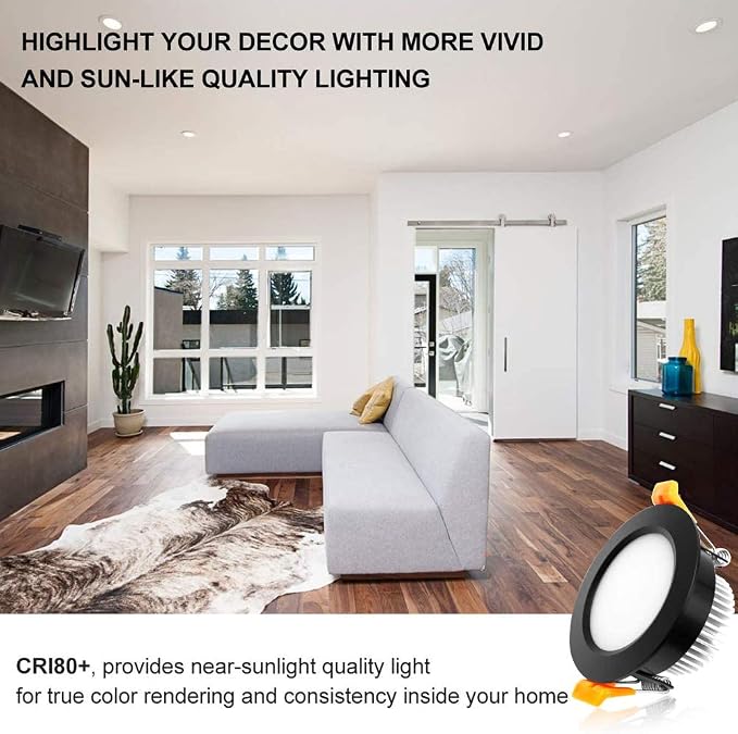2 Inch LED Recessed Lighting, Dimmable Downlight 3W(35W Halogen Equivalent), CRI80, 4000K Natural White Ceiling Light with LED Driver(1 Pack)