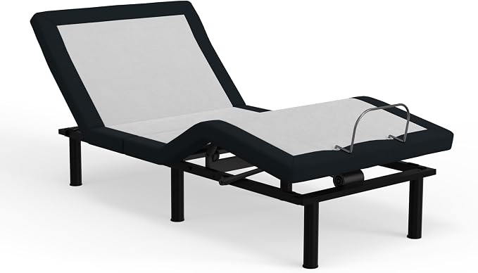 Blissful Nights e4 Twin XL Adjustable Bed Base with Massage, Anti-Snore, Zero Gravity, Dual USB Charging Station, Under Bed Nightlight, Wireless Remote Head and Foot Incline