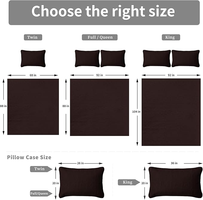 Easy-Going Twin Size Reversible Quilt Set with 1 Quilt and 1 Pillow Sham, Soft Bed Quilt Cover, Water Resistant Lightweight Microfiber Bedspread, Stain Resistant, Damask-Chocolate/Beige