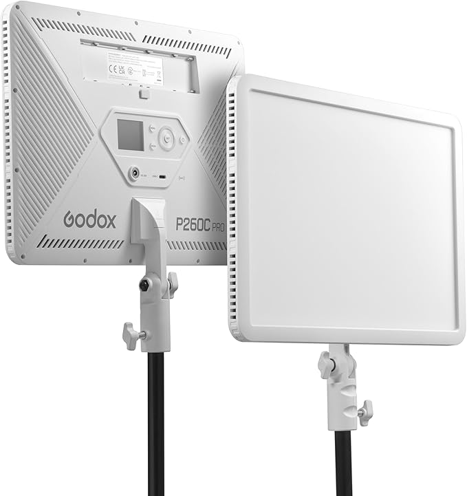 Godox P260C Pro Ultra-Thin Video Light Panel with 8800mAh Battery, APP Control 45W 4160Lux 2800-6500K CRI 98+ Dimmable Bi-Color 18" Soft Light Panel for Photography YouTube Recording Game Live Stream