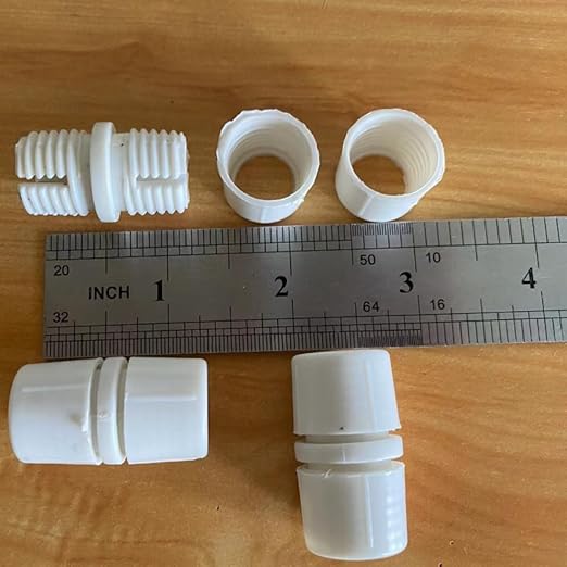 30pcs I Type White PVC Splice Connector for LED Rope Light 2 Wire