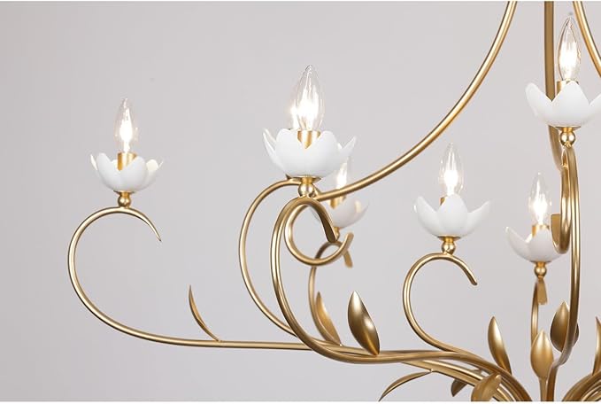 Savoy House 1-5186-12-59 Muse Chandelier, 12-Light 720 Total Watts, French Gold and White Cashmere