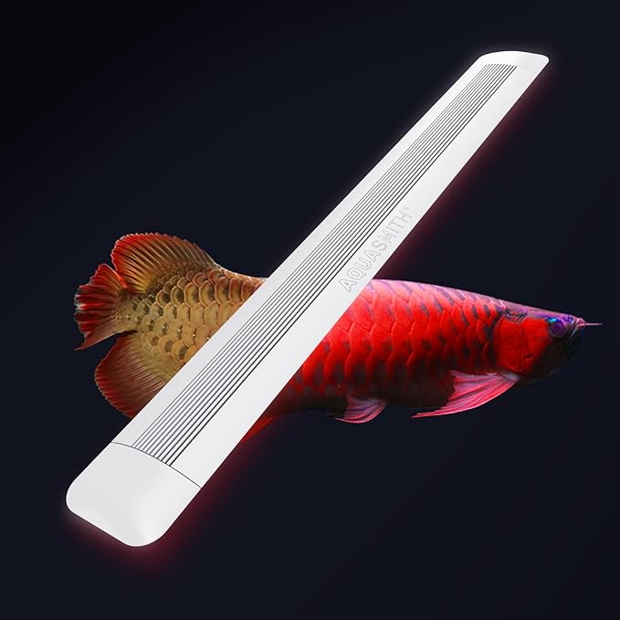 Aquarium Light,Fish More Red Water is Not,Specific Full Spectrum Fish Tank Light,Comes with Two Mounting Brackets, Timing Function, Memory Feature, Adjustable Brightness, IP68 (28IN)