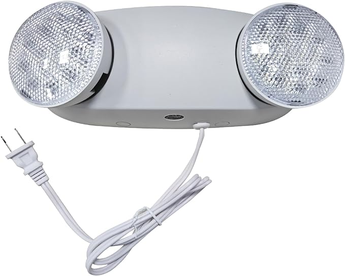 TANLUX LED Emergency Lights with Battery Backup, Commercial Emergency Light Fixtures for Business Home Power Failure Emergency Exit Sign Lighting with 1.0 Meter Plug in Cord AC120V Input