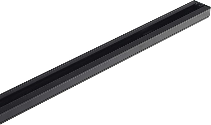 NICOR Lighting 2 Ft. Black Track Lighting Rail Section, H-Type [3-Wire] (10002BK)