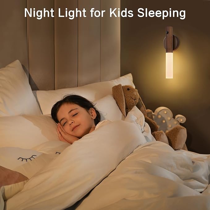 Montford Battery Operated Wall Sconces, Motion Sensor Night Light Magnetic Wall Light Rechargeable Wall Sconce, Peel and Stick Sconce Lights for Bedside Stair Hallway