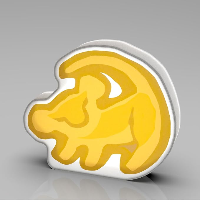 Allenjoy Yellow Cartoon Lion Night Light Desk Lamp - Wall Mountable LED Lightbox Sign, Home Office Room Decor, Gifts for Kids Teens Men Women Fans