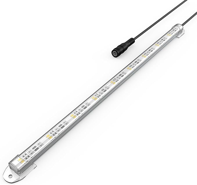 24×12 Inch Dimmable LED Light, Exclusive Aquarium Hood, Promotes Plant Health & Simulates Ideal Fish and Plant Growth Conditions, Easy Replacement，White