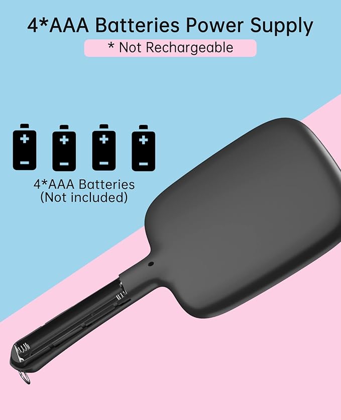 Famihomii Hand Mirror with 3 Light Color & Dimmable, Lighted Handheld Mirror, Lightweight & Durable, Portable & Hangable for Makeup Application, Hair Styling, Shaving, Battery Operated