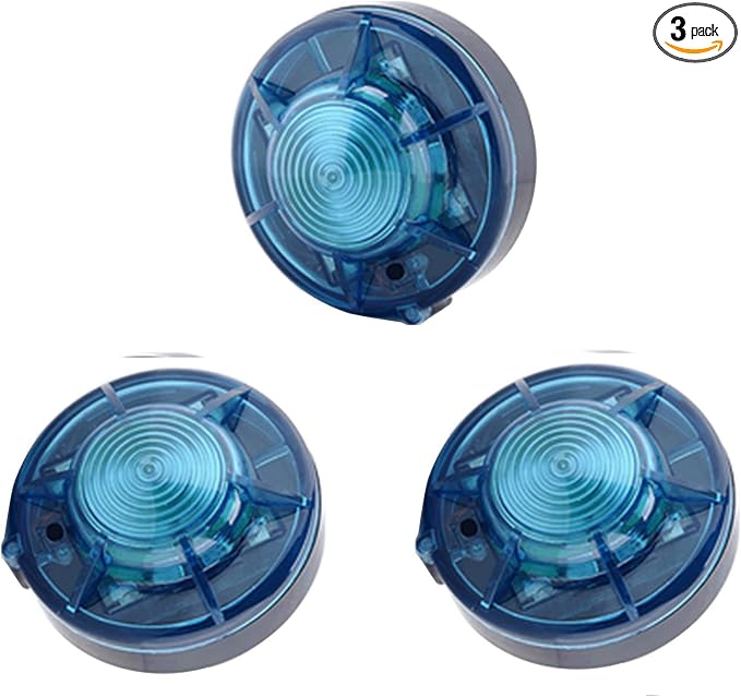 3 Pack LED Road Flares Roadside Flashing Emergency Lights Beacon with Magnetic Base for Vehicle and Outdoor Sports.(Blue)