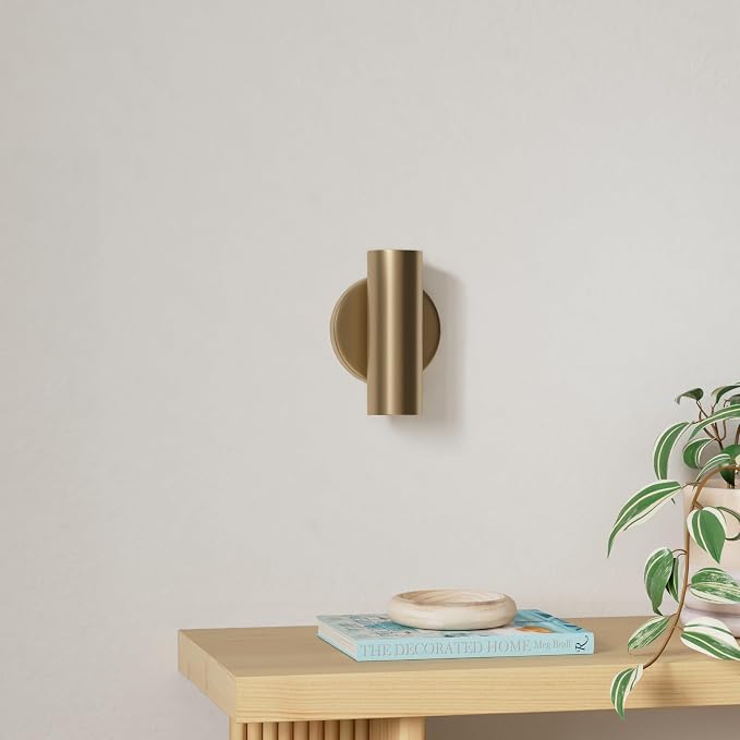 1-Light Wall Sconce,LED Track Lighting with GU10 Bulb,Brass Gold | Indoor Wall Lighting for bedroom,hallway,living room,entryway