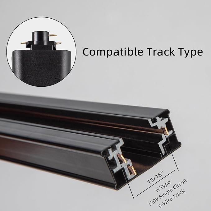 5Color LED Track Lighting Heads 12W Dimmable,Zoomable Beam15°/24°/36°/45°/60°,2700K/3000K/3500K/4000K/5000K,Single Circuit H Track Lighting Heads Ceiling Fixtures Art Lighting(6 Pack-White)