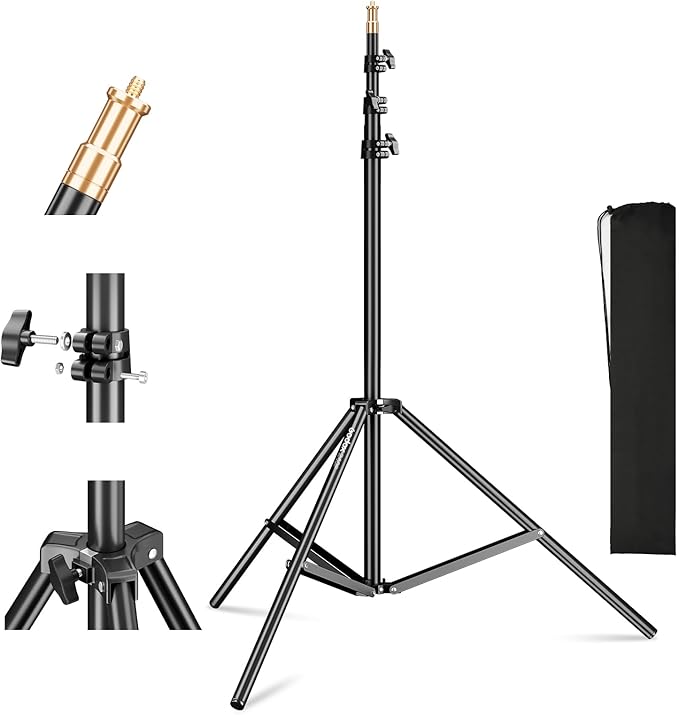 Godox Light Stand 240CM/94 in Photography Light Stand Heavy Duty with 1/4” Universal Screw Carry Bag Portable for Photography Studio Portrait Shooting