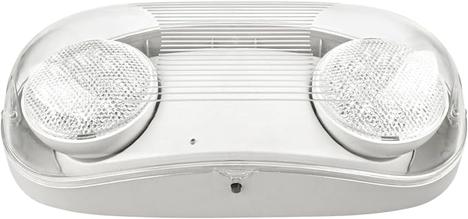 Outdoor Emergency Light with Battery Backup, Exterior Lights with Battery Backup, Wet Location, LED Egress Lights, Exterior Two Adjustable Heads Emergency Lighting Fixture,120/277V, UL Listed (1 Pack)