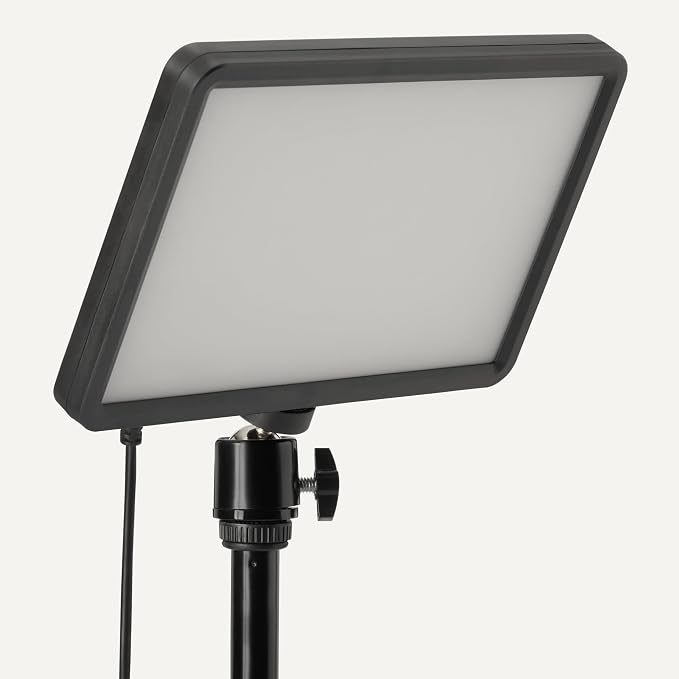Amazon Basics 2-Pack LED Video Light, 7 Vibrant RGB Colors and 3 Color Temperatures (2500-6500K), Dimmable Lighting with 62.3-Inch Adjustable Tripod, 360° Gimbal, USB-Powered for Streaming