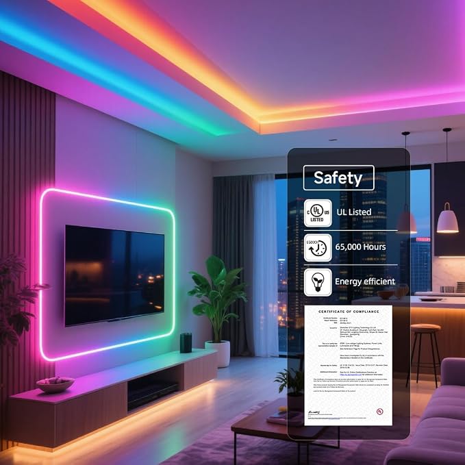 BTF-LIGHTING WS2811 Smart IC RGB FCOB COB LED Strip, UL Listed 630LEDs/m High Density Color Chasing Uniform Light, DC12V 12FT 10mm Width Black PCB for Home Party DIY Decor(No Adapter or Controller)