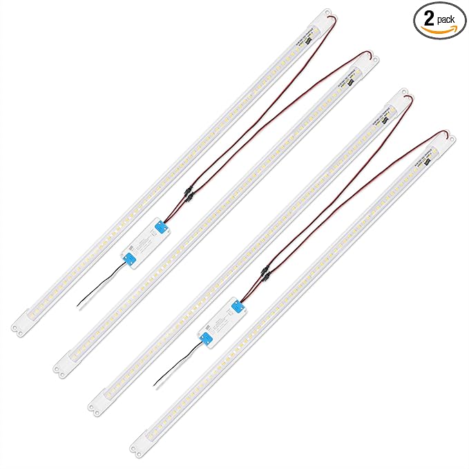 4FT Magnetic LED Retrofit Kit,Recessed T8T10Fluorescent Light Retrofit LED Light Tube,Panel Light,Troffer Quick Retrofit LED Light Kit ,No Professional Tools Required,36w, 5000K White light (2 pack)