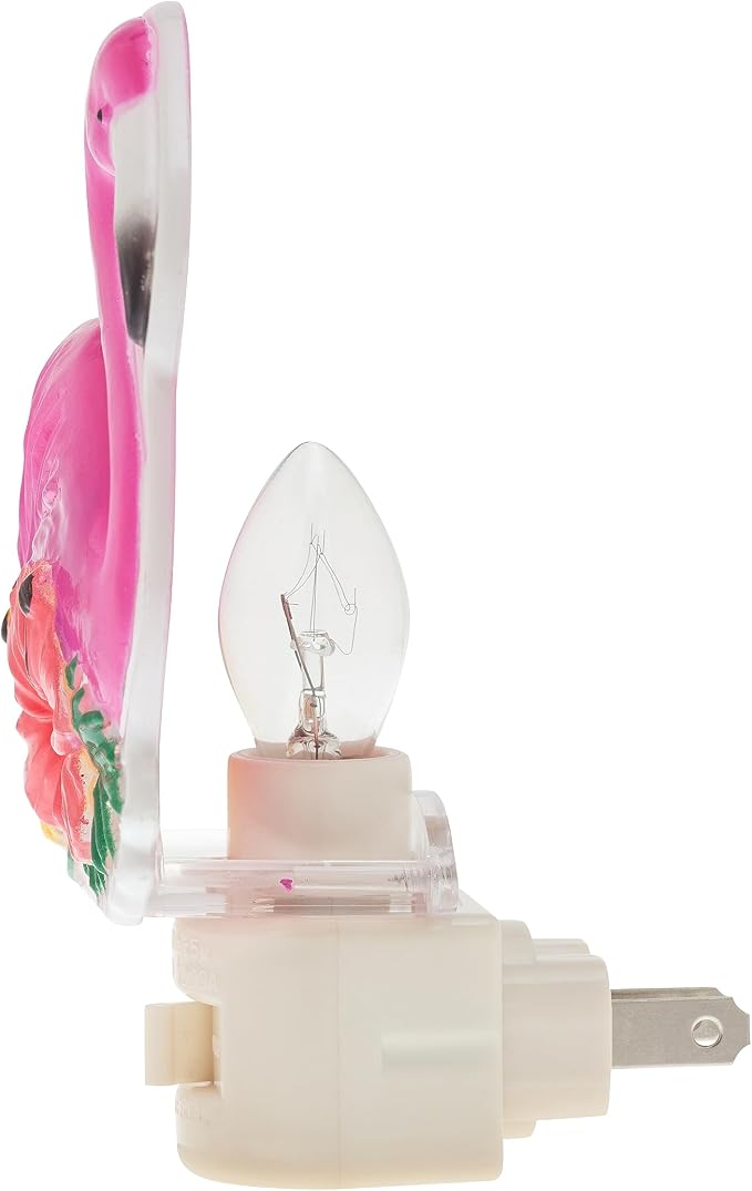 Creative Hobbies Tropical Flamingo Night Light - Includes 5W C7 and Rotational Socket with On/Off Switch